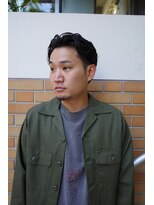 パプレ(PAPRE)&nbsp;メンズ×パーマ×センターパーマ×ニュアンスオールバック