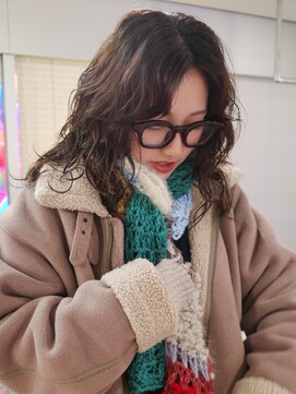 カシェル トウキョウ(Cashel Tokyo) 小顔ミディアムパーマ暗めカラーデジタルパーマボブパーマ暗髪