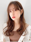 大人ガーリー/ダークアッシュ/ミディアムレイヤー似合わせカット