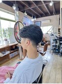 メンズセンターパート