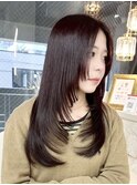 韓国レイヤーカット/ブリーチ/レイヤーカット/ハッシュカット