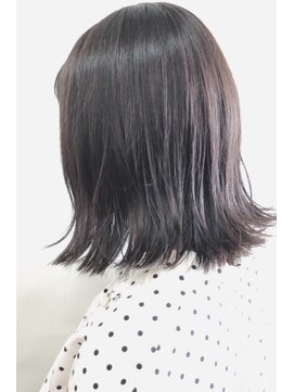 レセ 南柏店(Laissez) グレージュ外ハネ切りっぱなしボブ/外ハネボブ【レセ南柏店】