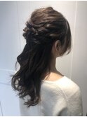 ふわふわハーフアップ♪荻窪 美容室 卒業式袴着付け