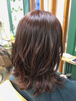 オロ(ORO) 【ORO】ピンクオレンジブラウン×ミディアムレイヤー 浅見