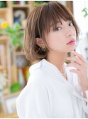 ランダムパーマ暖色系カラーくせ毛風大人ボブg上尾20代30代40代!
