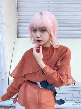 リアイス(Re:ICE) ミニウルフ/くすみブルー/流れるレイヤー/インナーハイライト