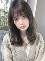 シルクレイ 吉祥寺店(Silk-lei) 大人かわいいフェザーバング外ハネミディカーキベージュ吉祥寺