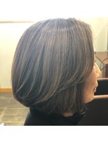 ボヌール ヘアーワークス(Bonheur hair works)&nbsp;大人BOB×ナチュラルストレート×ナチュラルハイライト