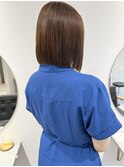 【村上慶登】ぷつっとカット 切りっぱなしボブ カカオブラウン
