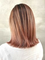 カリン 横浜店(carin) 【carin 横浜】ブリーチオンカラー/ロブヘア/オレンジポップ