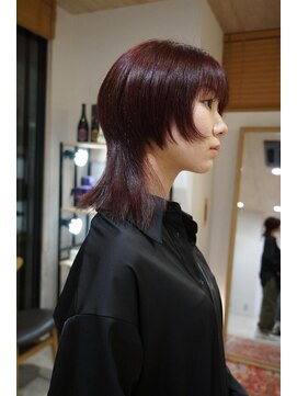 ミューズ バイ ケンジ(MUSE by KENJE) チェリーレッド/カシスブラウン/ウルフカット