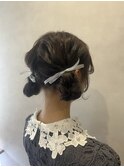 ツインお団子ヘア[原宿/ブリーチ/ヘアセット]