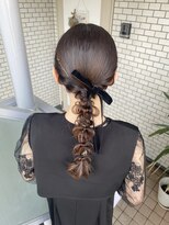 フェリーチェ(Felice)&nbsp;編み下ろし　玉ねぎヘア　参列ヘア　金箔