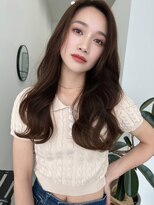 ソヨン 金山店(SOYON)&nbsp;波巻き/小顔/似合わせカット/フェミニンロング/黒髪/ネビージュ