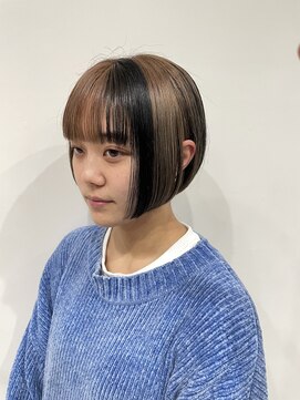 カットアンドトータルビューティ ヴァンキャトル(Cut&Total Beauty VINGT QUATRE) 王道ミルクティーボブ×セクションカラー◎