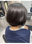 ショートBOB×アッシュグレージュ
