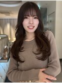 大人可愛いシースルーバングロングレイヤー☆