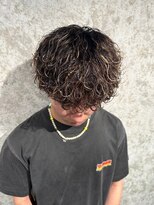 レグノバイグランツ 天神大名店(REGNO by GLANZ)&nbsp;波巻きメッシュ/波巻きスパイラルパーマ/ツイストスパイラル眉毛