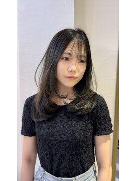 ロンドアベニール 北千住(Lond avenir) ミニウルフレイヤーカット顔周り前髪韓国ミディアムロング北千住