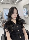 韓国風巻き オルチャンレイヤー ダークグレージ艶髪
