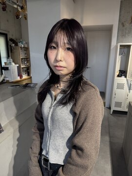 ほんのり紫×艶ブラウン×レイヤー【中村】