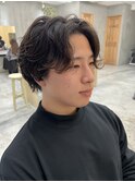 シャドウパーマ　メンズカットニュアンスパーマ