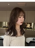 ミディアムレイヤー×ヘーゼルベージュ[恵比寿/髪質改善]