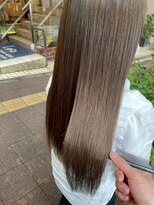 ジェコ ブラン(gecko. brun) 髪質改善/ロングストレート/グレージュ/艶髪 ♯武蔵小山美容室