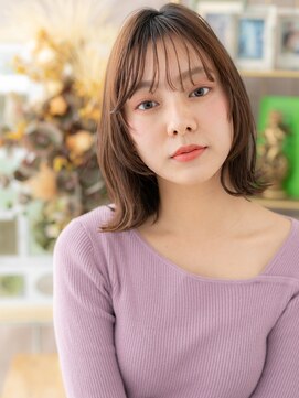 カバーヘアアンドスパ ブリス 浦和(COVER HAIR&SPA bliss) コテ巻き風パーマダークブラウン小顔ハッシュレイヤーc8浦和20代