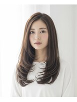 ラディシュ さがみ野(RADISH) 美髪ストレート×メテオ髪質改善艶髪ロングワンホンレイヤー20代