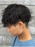 MEN’S/リバースセンターパート/ニュアンスパーマ/新宿