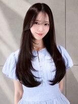 ヘアメイク アース 本庄早稲田店(HAIR & MAKE EARTH)&nbsp;ナチュラルベージュ_韓国ヘア_顔周りレイヤー_ヨシンモリ
