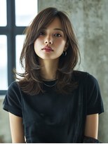 ロッソ 大橋店(Rosso) 流し前髪の暗髪レイヤーヘア【大橋】