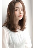 【Luana 難波】透け感ナチュラルベージュストレート