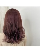 アンダーバーホワイト 南海難波店(_WHITE)&nbsp;【＿white+】ラベンダーピンク×大人ミディアムスタイル