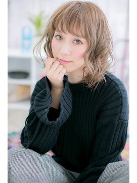 ミック ヘアアンドメイク アップ 駒込店(miq Hair&Make up) 外国人風ブリーチオンカラー♪ラフニュアンスカールa1