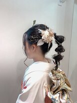 ミネヘアアンドメイク高知店 金箔ポニー