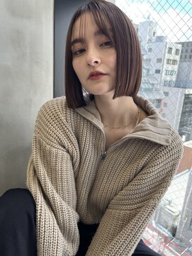 ロンドルーチェ 心斎橋(Lond luce) ダークアッシュ/ミディアムレイヤーカット［髪質改善/縮毛矯正］