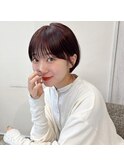 [代々木]ナチュラルピンクスイートAラインの甘辛ショートボブ