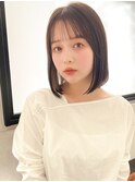 TLUUS前髪パーマグレーベージュレイヤーロングアッシュカラー