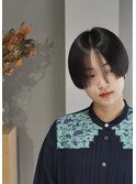 四角顔さんにおすすめ！斜めバングハンサムショート 元住吉