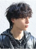シャドウパーマ強めスパイラルパーマ韓国マッシュウルフ