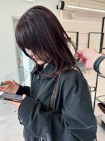 ギグスダブル 栄久屋大通店(gigs double)&nbsp;ピンクブラウン/似合わせカット/ミディアムレイヤー