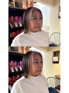 ヘアラウンジ アンリオ(hair lounge an rio) フェイスフレーミング×ボブ