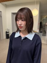 ローレンジウ(LOREN JU)&nbsp;ミディアムヘア/暗めカラー/グランマッシュ/名駅/レイヤーカット