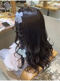 編み込みヘアアレンジ