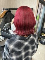 トリコ(ToricO) ワインレッド チェリーレッド 全頭ブリーチ ダブルカラー