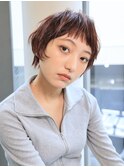 オン眉/ぱっつん前髪/マレットヘア/ハイレイヤーウルフ/表参道