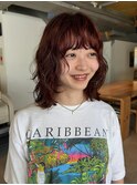 ミディアムレイヤーパーマオレンジ