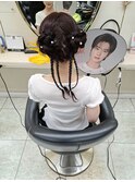 ツインおだんご～編みたらし